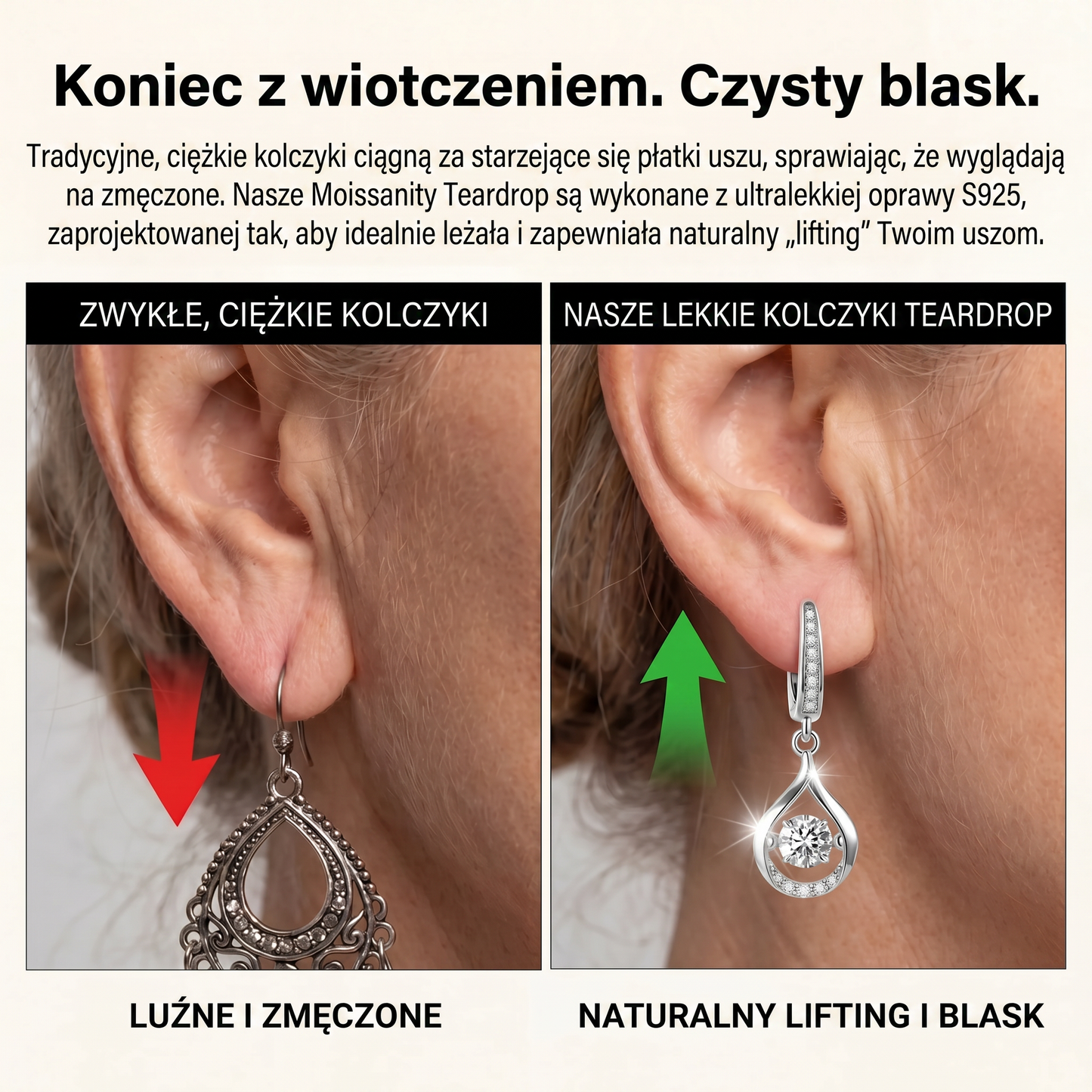 🔥 90% ZNIŻKI TYLKO DZIŚ: Kolczyki z 1-karatowym „tańczącym” moissanitem – czyste srebro S925, komfort i blask, na który zasługujesz 💖
