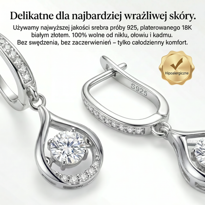 🔥 90% ZNIŻKI TYLKO DZIŚ: Kolczyki z 1-karatowym „tańczącym” moissanitem – czyste srebro S925, komfort i blask, na który zasługujesz 💖