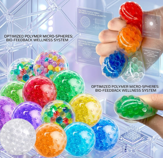 Anxiety Relief Mini Squishy Toys | 40-Piece 1.3" Sensory Stress Balls Set