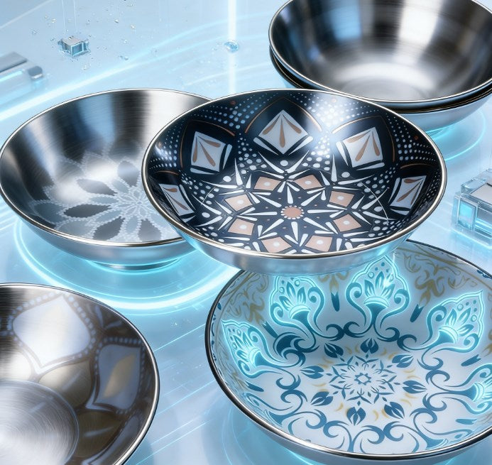 Premium 6PCS Ceramic Bohemia Dessert Plates - Dishwasher, Microwave & Oven Safe - Durable Non-Toxic Appetizer Set for Daily Meals & Parties