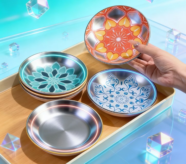 Premium 6PCS Ceramic Bohemia Dessert Plates - Dishwasher, Microwave & Oven Safe - Durable Non-Toxic Appetizer Set for Daily Meals & Parties