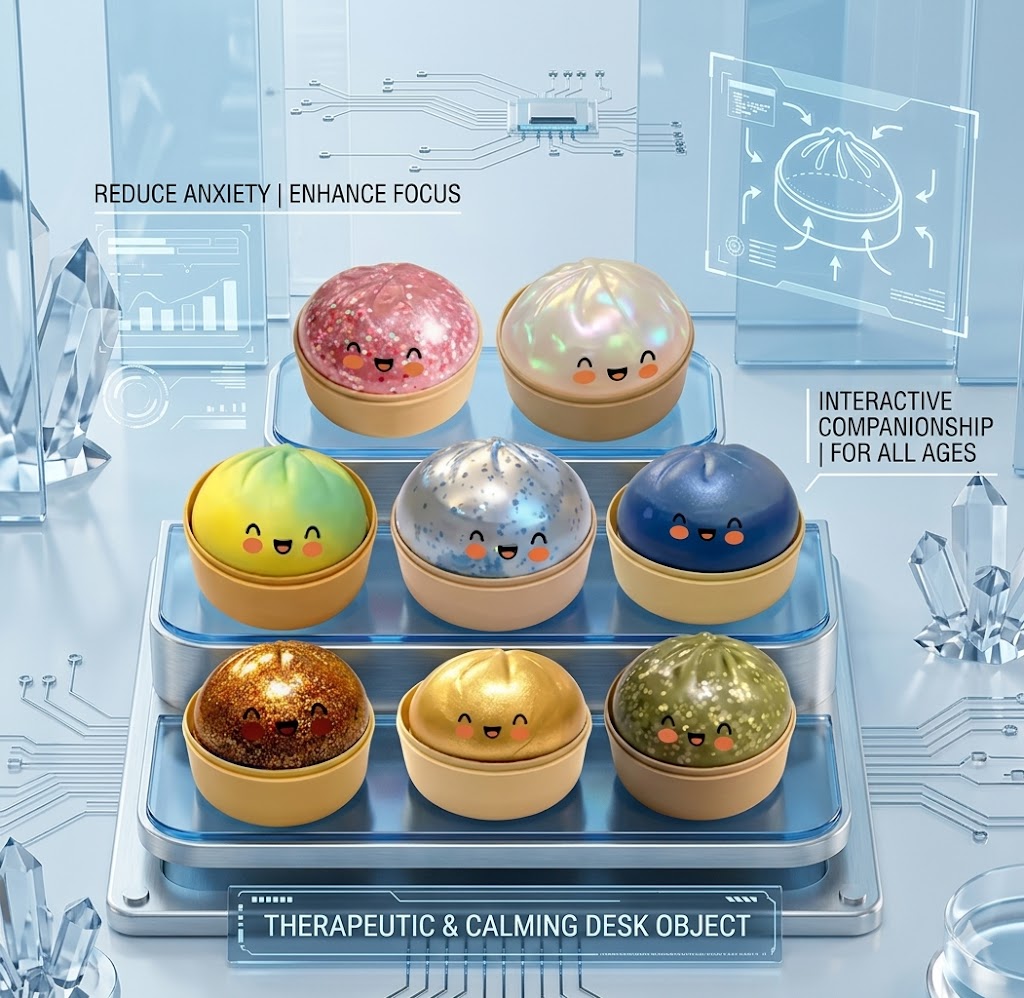 ealistic Simulation Dumpling Squishy Ball - Soft Steamed Bun Pinch Toy - Novelty Decompression Stress Reliever & Creative Birthday Gift